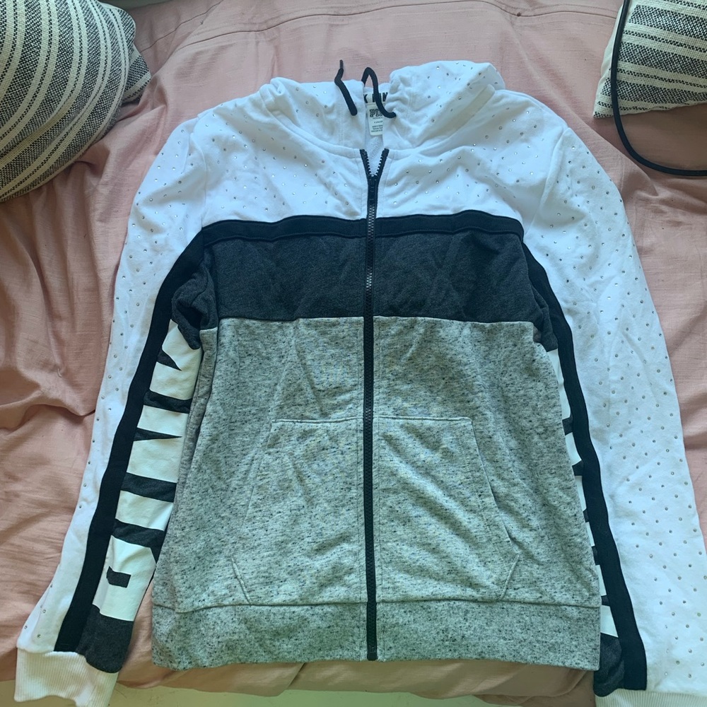 VS Pink - Rhinestone zip up